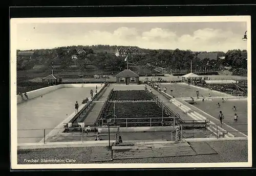 AK Stammheim /Calw, Blick ins Freibad