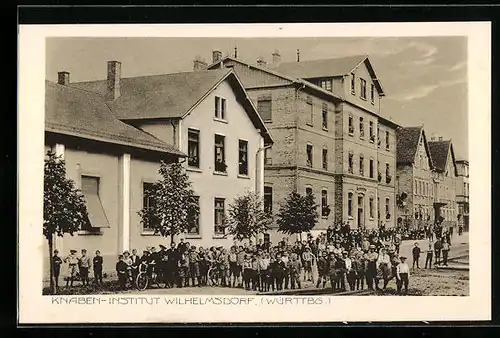 AK Wilhelmsdorf / Württbg., Knaben-Institut mit Schülern