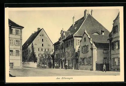 AK Ellwangen, Strassenpartie im Ort