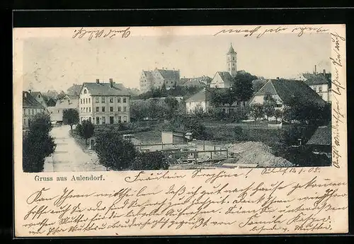 AK Aulendorf, Ortsansicht mit Kirche