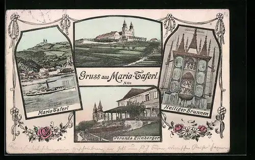 AK Maria-Taferl, Veranda Eilnberger, Heiliger Brunnen