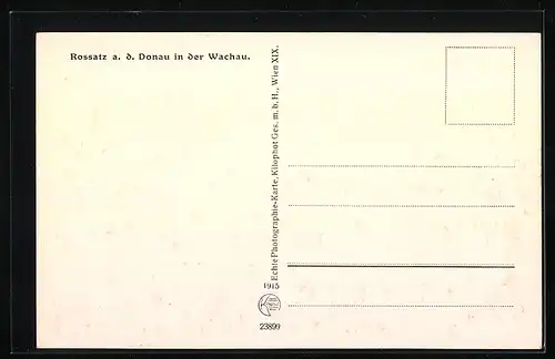 AK Rossatz a. d. Donau in der Wachau, Ortspartie mit Kirche