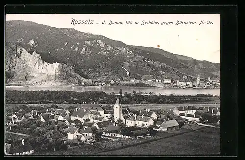 AK Rossatz a.d. Donau, Gesamtansicht mit Dürrnstein
