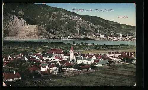 AK Rossatz, Gesamtansicht mit Dürrnstein