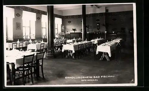 AK Bad Fischau, Erholungsheim mit Speisesaal