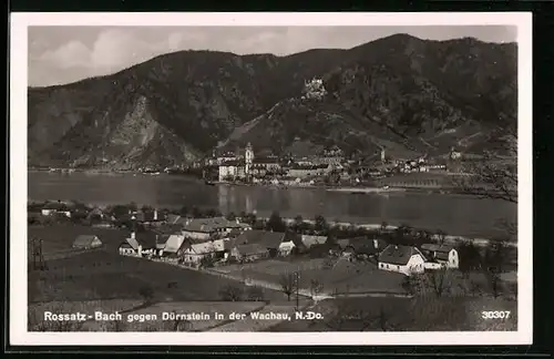 AK Rossatz-Bach, Teilansicht gegen Dürnstein