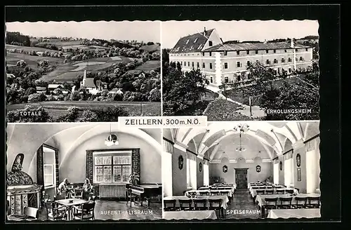 AK Zeillern, Erholungsheim mit Innenansicht