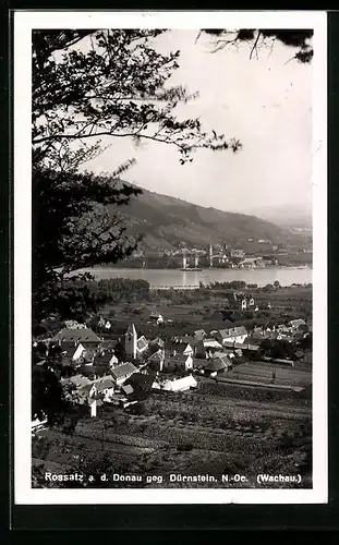 AK Rossatz a. d. Donau, Ortsansicht gegen Dürnstein