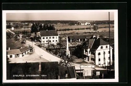 AK Spielfeld, Ortsansicht aus der Vogelschau