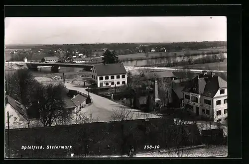 AK Spielfeld, Ortsansicht aus der Vogelschau