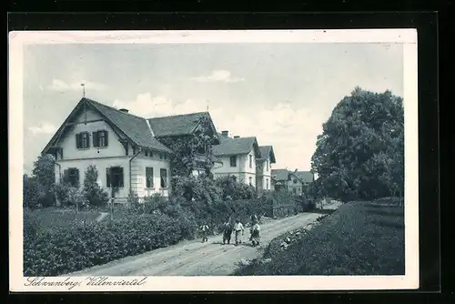 AK Schranberg, Strassenpartie im Villenviertel