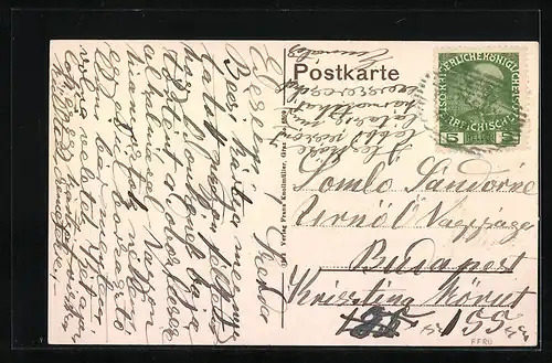 AK Radegund, Ortspartie mit Schöckel