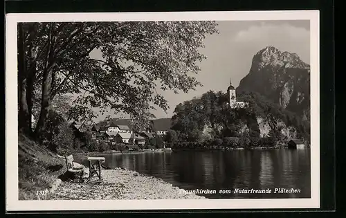 AK Traunkirchen, Ortsansicht vom Naturfreunde-Plätzchen