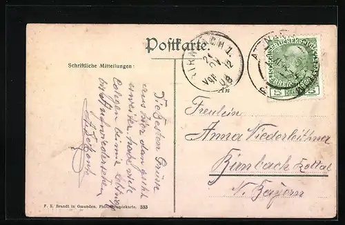 AK Mondsee, Kienbergwandtunnel mit Seeblick