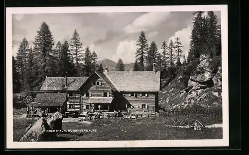 AK Obertraun, Gasthaus auf der Schönbergalpe