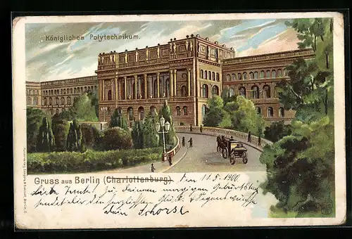 Lithographie Berlin-Charlottenburg, Königliches Polytechnikum