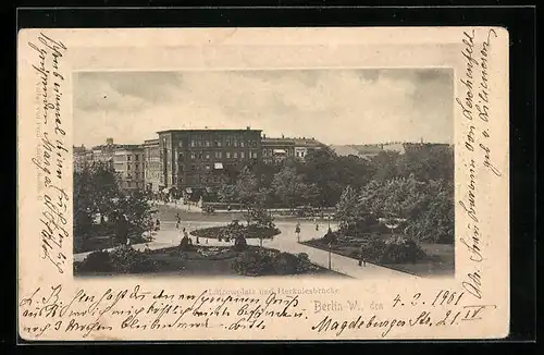 AK Berlin-Tiergarten, Lützowplatz und Herkulesbrücke