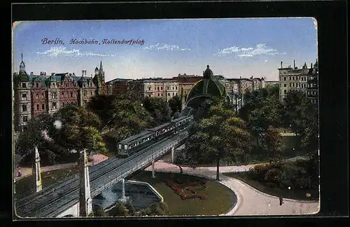 AK Berlin-Schöneberg, Hochbahnstation am Nollendorfplatz