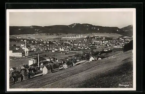 AK Ebingen, Ortsansicht mit Häusern