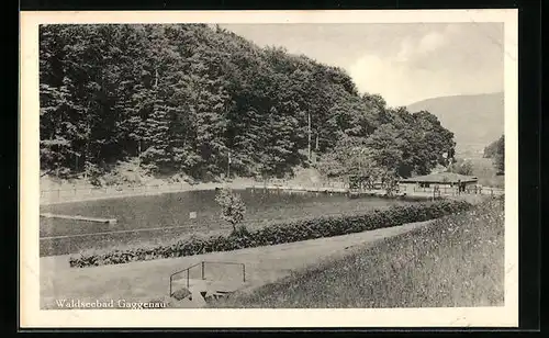 AK Gaggenau, Blick auf den Waldseebad Gaggenau