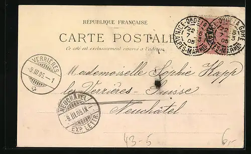 Lithographie Nice, S. M. Carnaval XXXIII, Mann im Boot