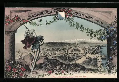 AK Zürich, Eidgenössisches Sängerfest 1905, Festhalle