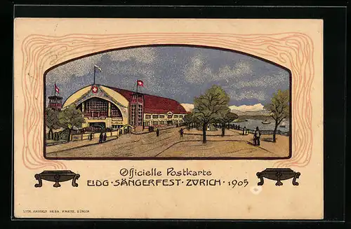 Künstler-AK Zürich, Eidgenössisches Sängerfest 1905