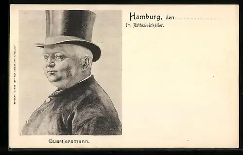 AK Hamburg, Quartiersmann, Im Rathsweinkeller