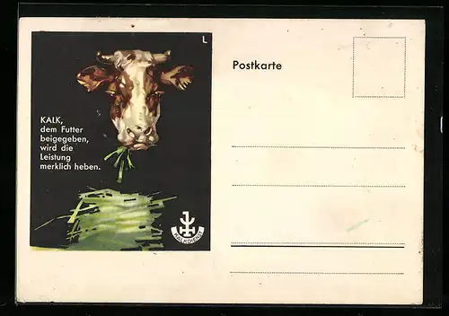 AK Reklame für Kalk-Viehfutter