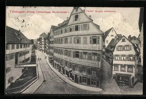 AK Tübingen, Evangelisches Vereinshaus, Strasse Neckarhalde 2