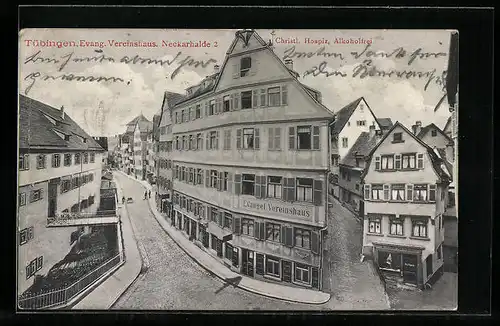 AK Tübingen, Evangelisches Vereinshaus, Strasse Neckarhalde 2