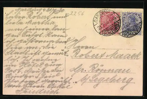 AK Garding, Osterstrasse mit Passanten