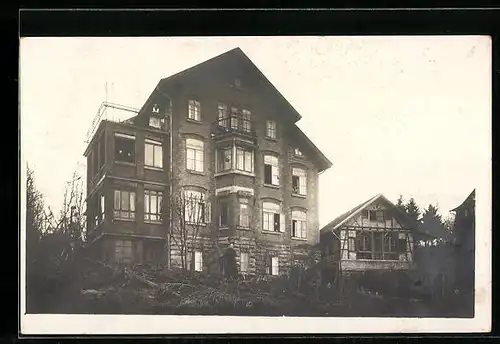 Foto-AK Tübingen, Bürgervilla im Jahr 1911, Gebäude mit Vorgarten