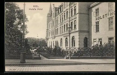 AK Kiel, Strassenpartie, Holst`s Hotel