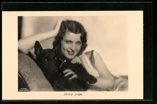 AK Schauspielerin Jenny Jugo mit Hund