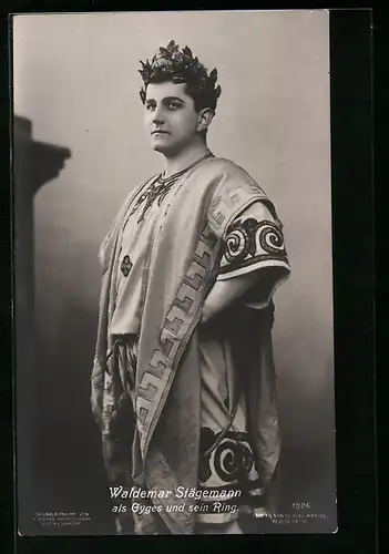 AK Schauspieler Waldemar Stägemann als Gyges und sein Ring