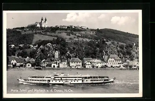 AK Maria Taferl und Marbach a.d. Donau, Donaudampfer Stadt Passau
