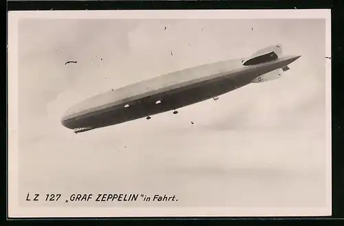 AK Luftschiff LZ 127 Graf Zeppelin in Fahrt