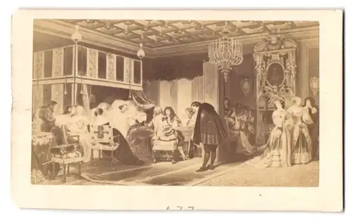 Fotografie Goupil & Cie., Paris, Gemälde aus dem Musée de Montmartre, sterbender König im Bett