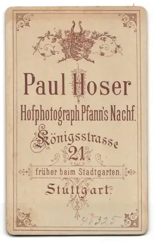 Fotografie Paul Hoser, Stuttgart, junges Mädchen mit geflochtenem Zopf