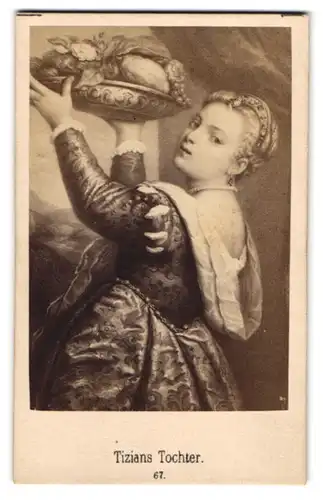 Fotografie unbekannter Fotograf und Ort, Gemälde: Tizians Tochter