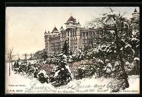 AK Caux, Le Palace-Hotel en hiver