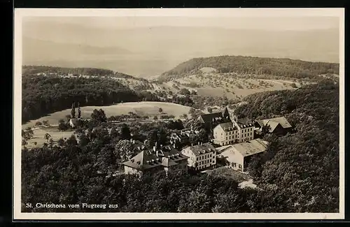 AK St. Chrischona, Ortsansicht vom Flugzeug aus
