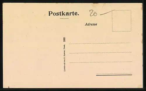 AK St. Chrischona, Ortspartie mit Kirche