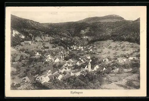 AK Eptingen, Ortsansicht aus der Vogelschau