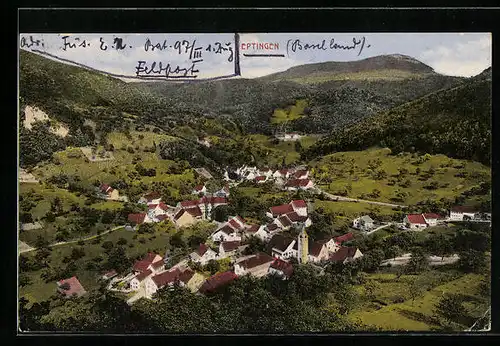 AK Eptingen, Ortsansicht aus der Vogelschau