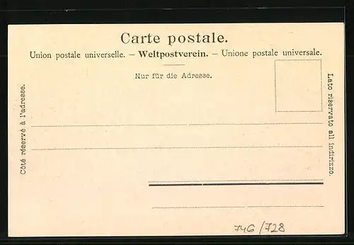 AK Luzern, Strassenpartie mit alten Häusern