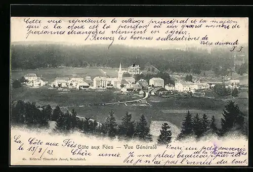 AK Côte aux Fées, Vue Générale