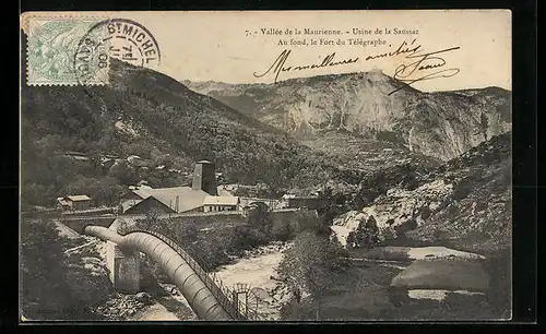 AK Vallée de la Maurienne, Usine de la Saussaz, le Fort du Télégraphe