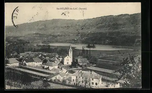 AK Ste-Hélène-du-Lac, Ortsansicht mit Kirche